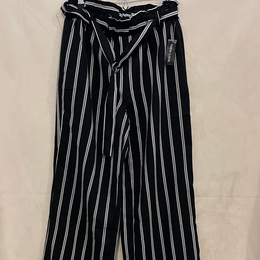 NWT Black and White Striped Pants